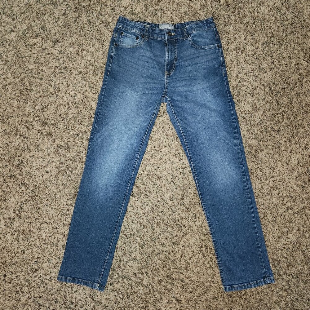 🛍️ Lucky Brand Boys Classic Straight Stretch Jeans – Size 16 | Adjustable Waist